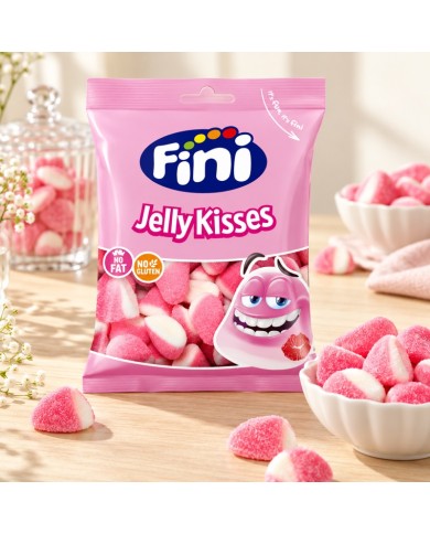 Fini Jelly Kisses Besos Fresa bolsa 90 g. caja de 12 bolsas — ambiente lifestyle