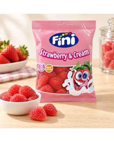 Fini Fresas con Nata 75 g caja de 12 bolsas — ambiente lifestyle